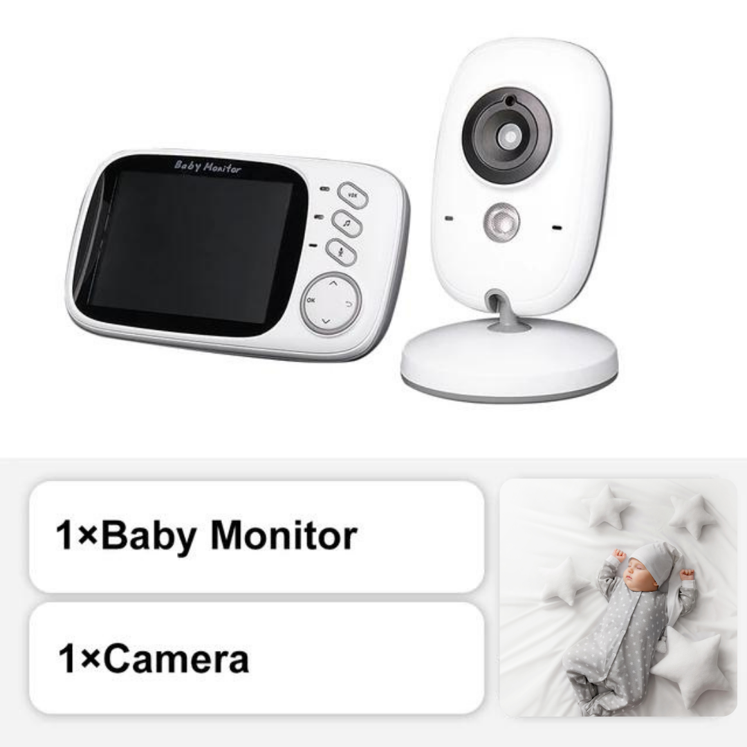 Baby Monitor con Visione Notturna e Audio Bidirezionale – Include Display della Temperatura