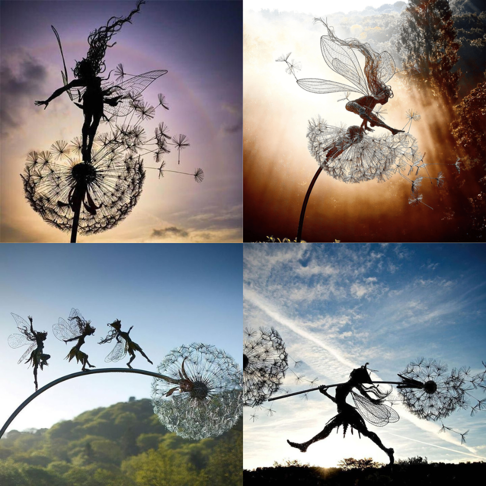 Palo da Giardino EnchantaLuxe | Decorazione da giardino in metallo magico fatta a mano per spazi esterni incantevoli