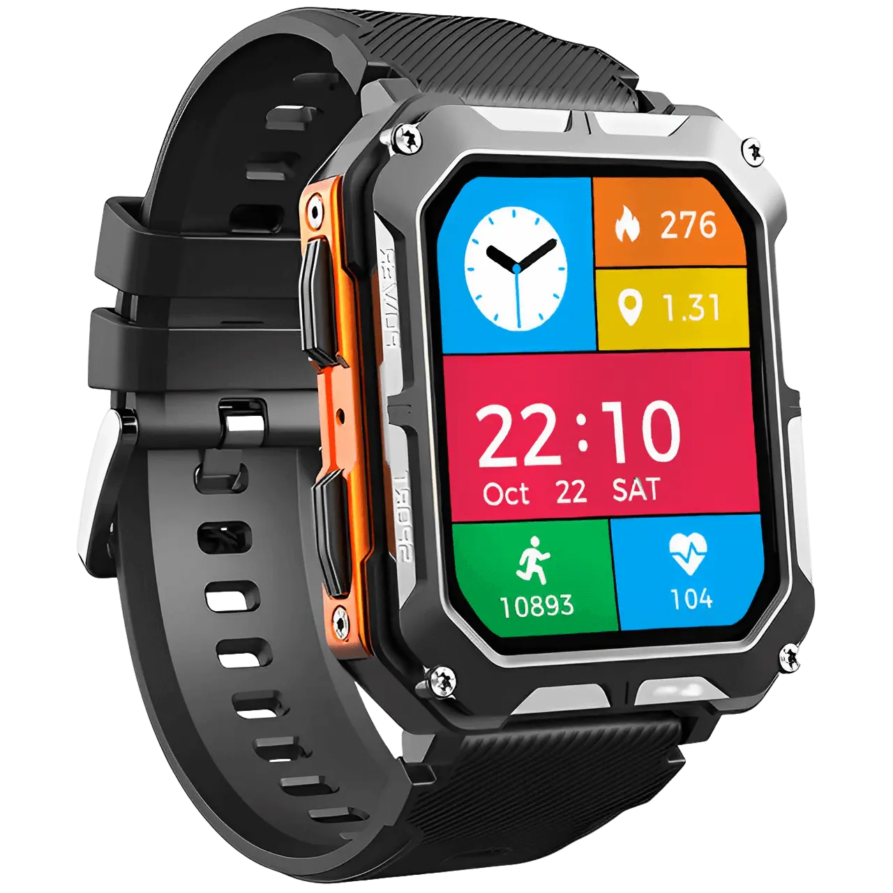 Smartwatch Robusto con Monitor del Battito Cardiaco e Contapassi - EnduranceX