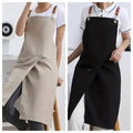 Delantal unisex con falda, uniforme y bolsillos