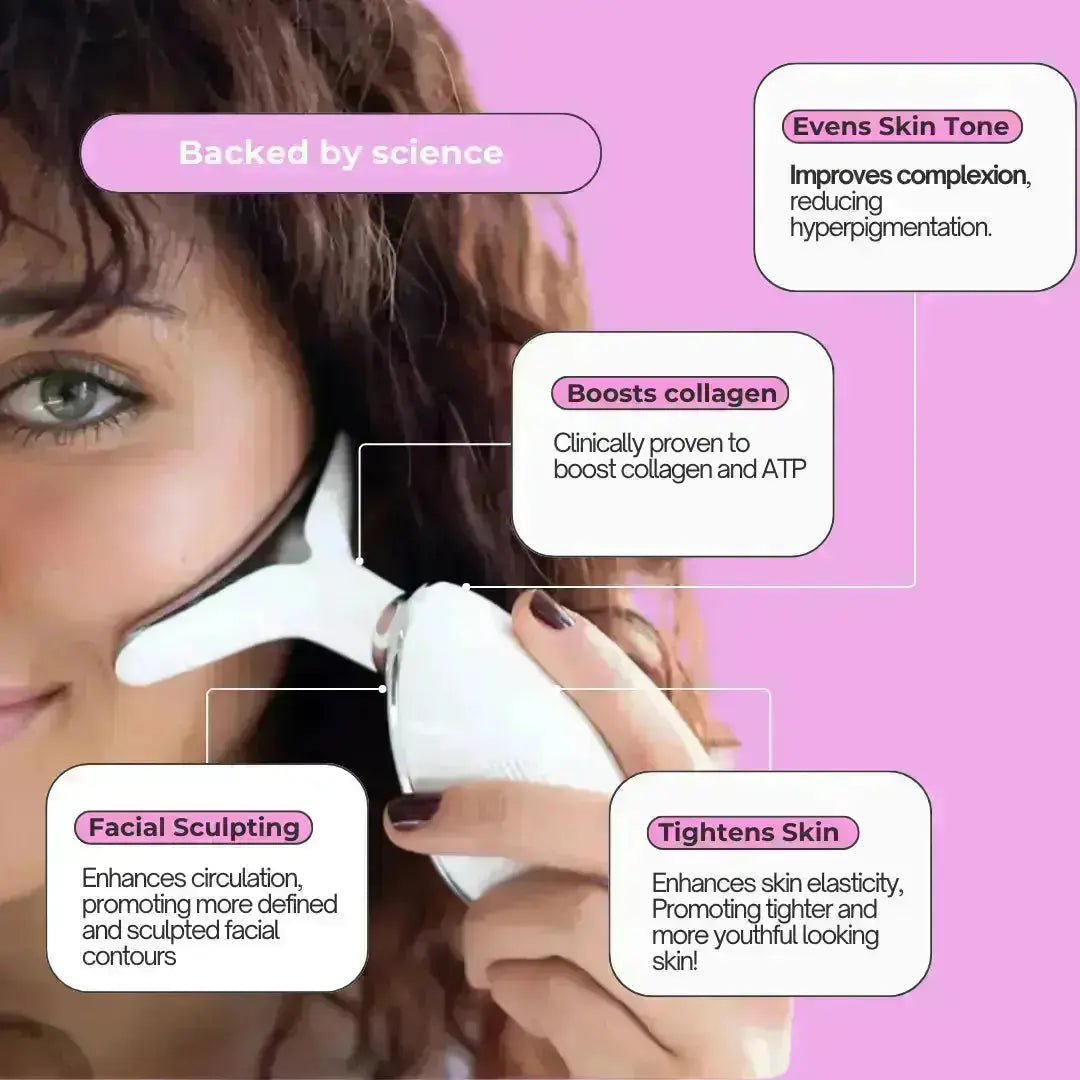 Strumento per il sollevamento e massaggio del viso LED 7-in-1 – Vénera