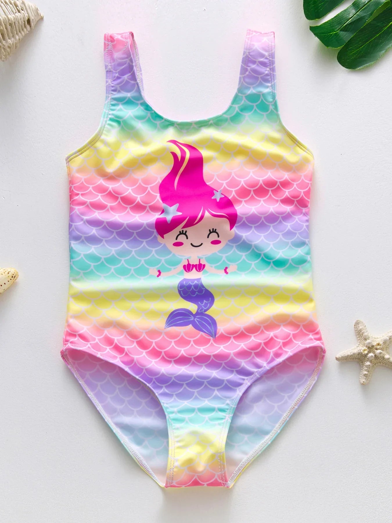 Costume da bagno per ragazze con design di sirene e unicorni – Perfetto per bambini dai 4 agli 8 anni