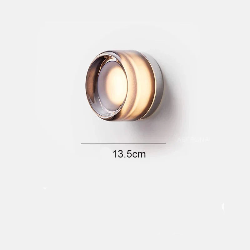 LustreLume Applique da parete designer | Illuminazione circolare moderna per camere da letto e corridoi