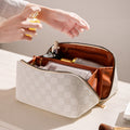 Velvoria Trousse de Maquillage de Luxe pour Voyages et Maison | Avec Compartiments et Cuir PU | Imperméable et Polyvalente