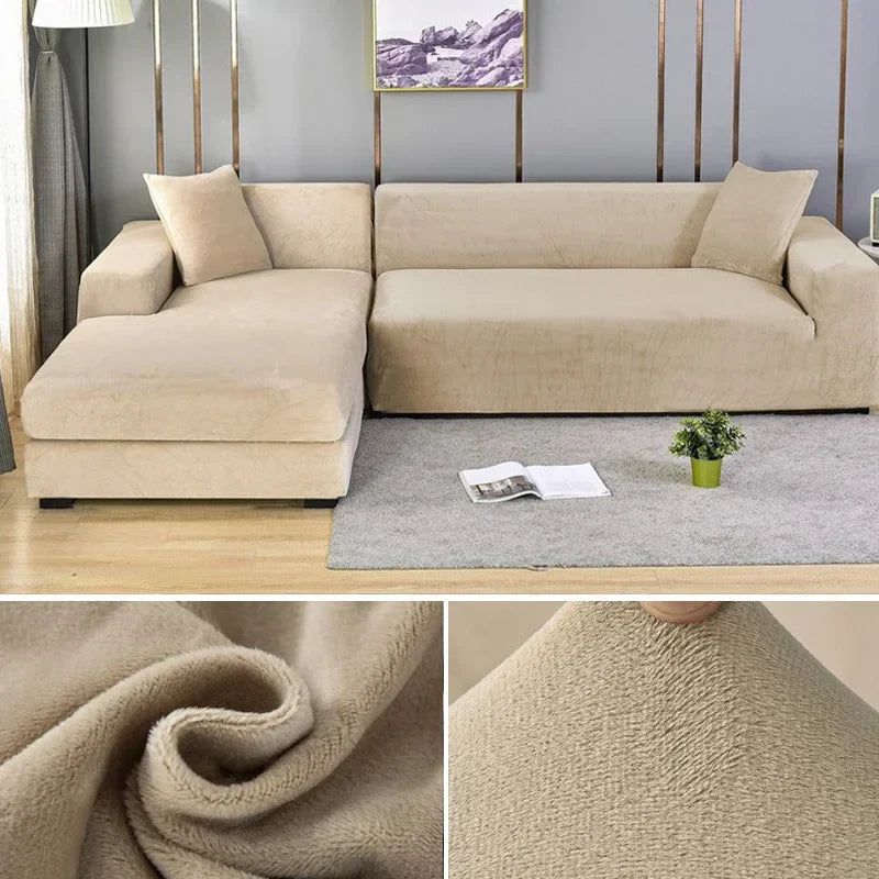 Copertura per Divano in Velluto Stretch con Finitura Lussuosa – Sofina