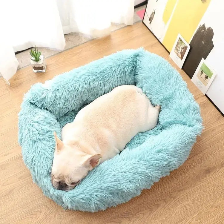 FurHaven Deluxe Dog Lounger | Letto per animali domestici lungo in peluche, lavabile per cani e gatti