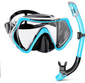 Conjunto de máscara de snorkeling AquaVision para adultos | Antiembaçante e resistente a impactos | Borda em silicone e snorkel seco | Campo de visão de 180°