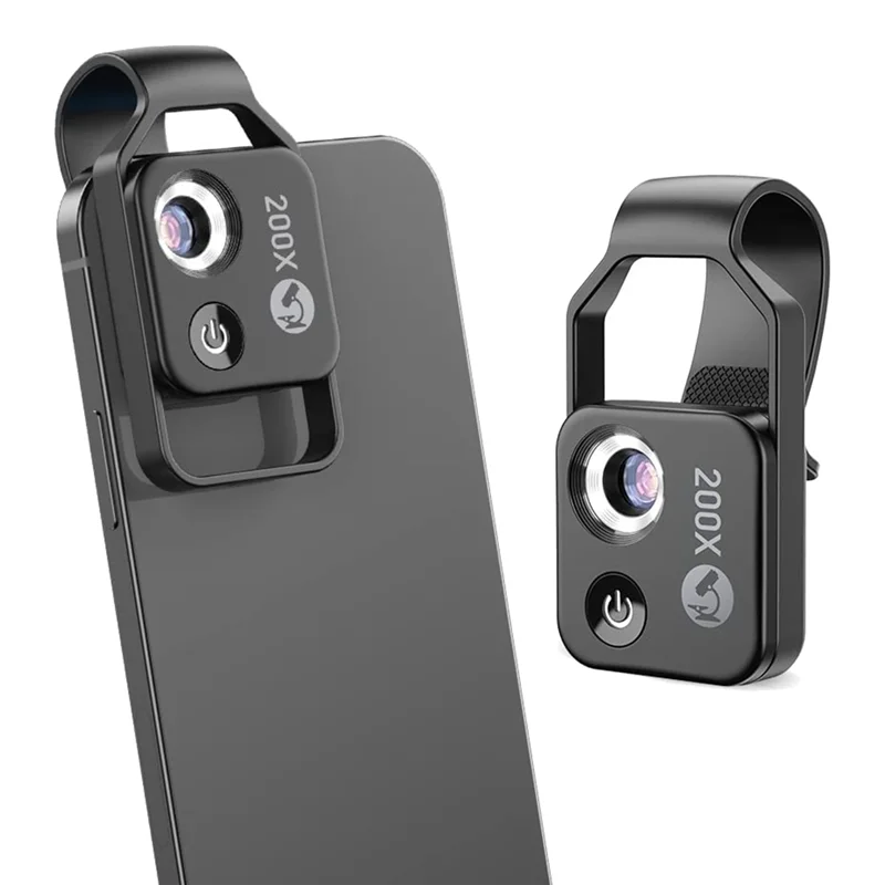 VisionScope Microscopio Mobile | Obiettivo Clip-On ad Alta Risoluzione 200x per Smartphone