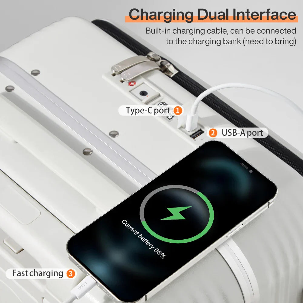 Valigia Rigida in Alluminio con Porta USB – Torino