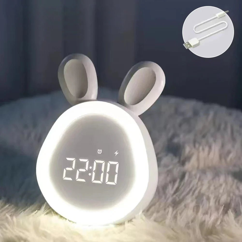 Sveglia per bambini a forma di coniglio con luce notturna LED - BunniGlow