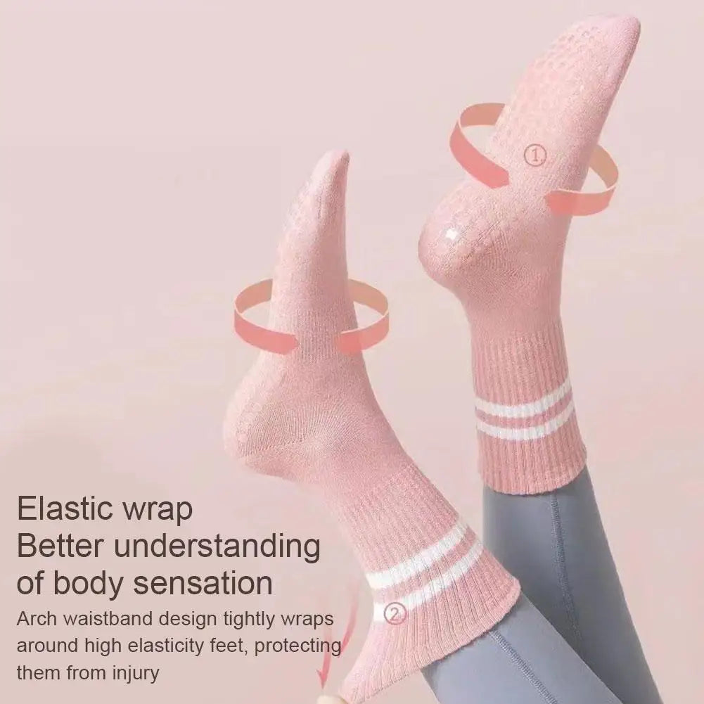 Calze Sportive Antiscivolo a Mezza Gamba per Fitness e Yoga - GripFit