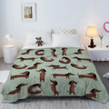 Couverture en Polaire DoxiDream | Flanelle Douce | Imprimé Teckel | Canapé & Lit