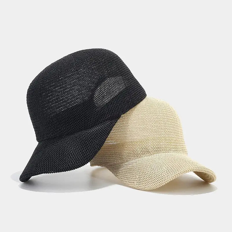 Cappello da Sole Intrecciato alla Moda con Visiera Larga - Stile SunWeave
