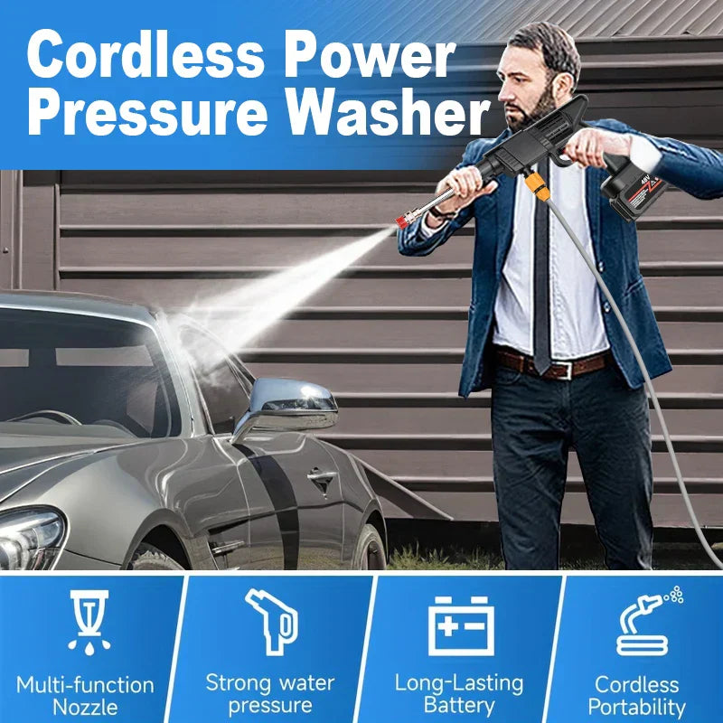 PowerWash Pistola per Pulizia Auto Senza Fili – Potente e Pratica