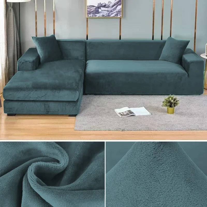 Copertura per Divano in Velluto Stretch con Finitura Lussuosa – Sofina