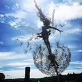 Sculpture de Jardin en Métal pour Fées Décoration de Pelouse Extérieure