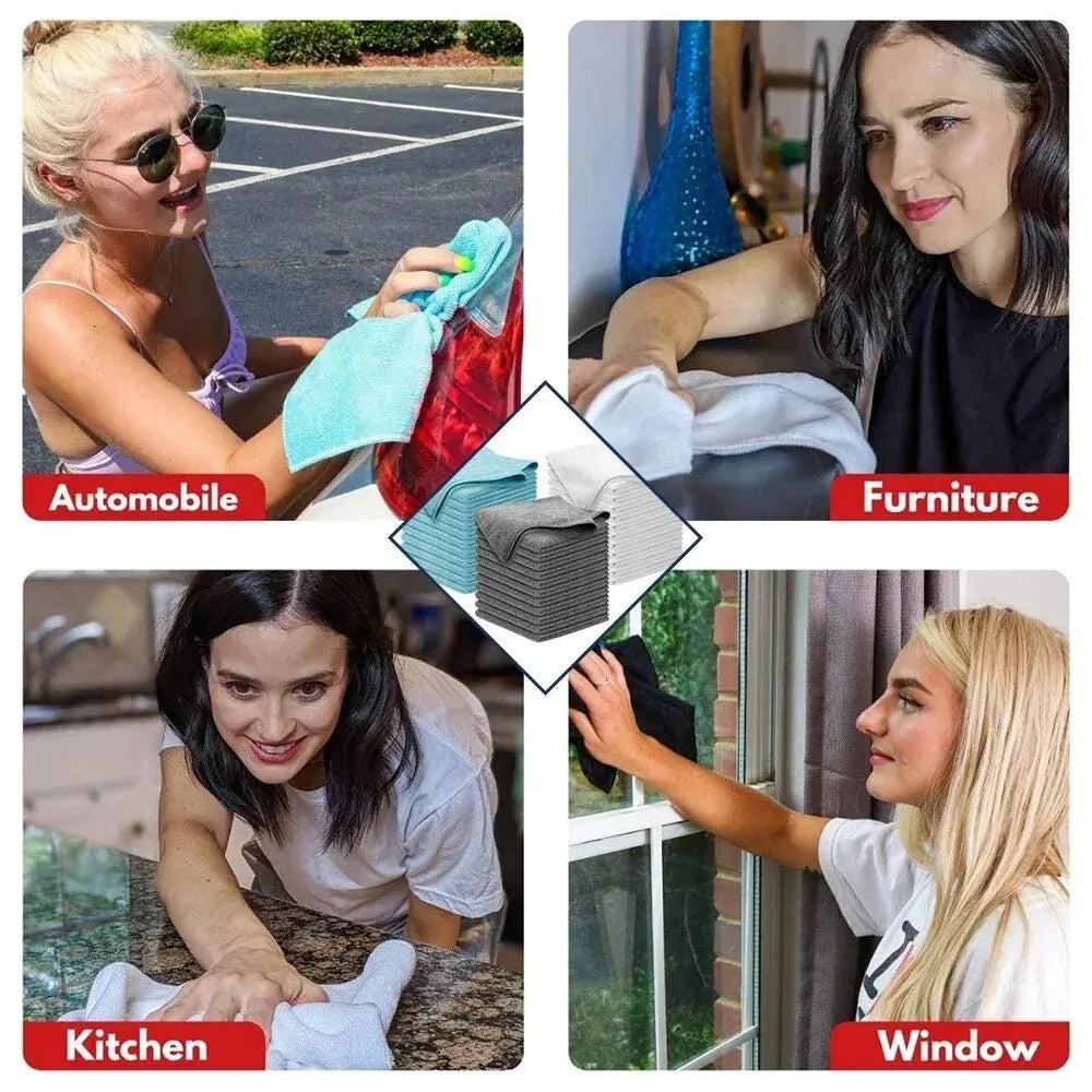 Set di Panni in Microfibra per Auto (10 Pezzi) - UltraClean