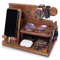Three Nightstand Phone Docking Station – Multifunctional Stand for Wallet, Watch, and Storage, Ideal for Valentine's Day