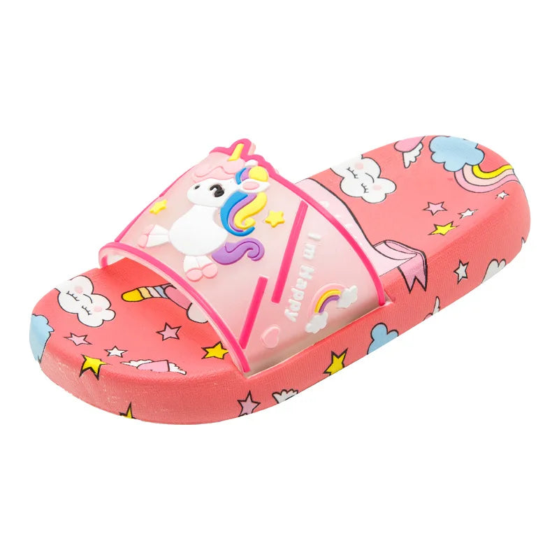 Pantofole Carine a Forma di Unicorno per Bambini – Ideali per Uso Interno e in Bagno