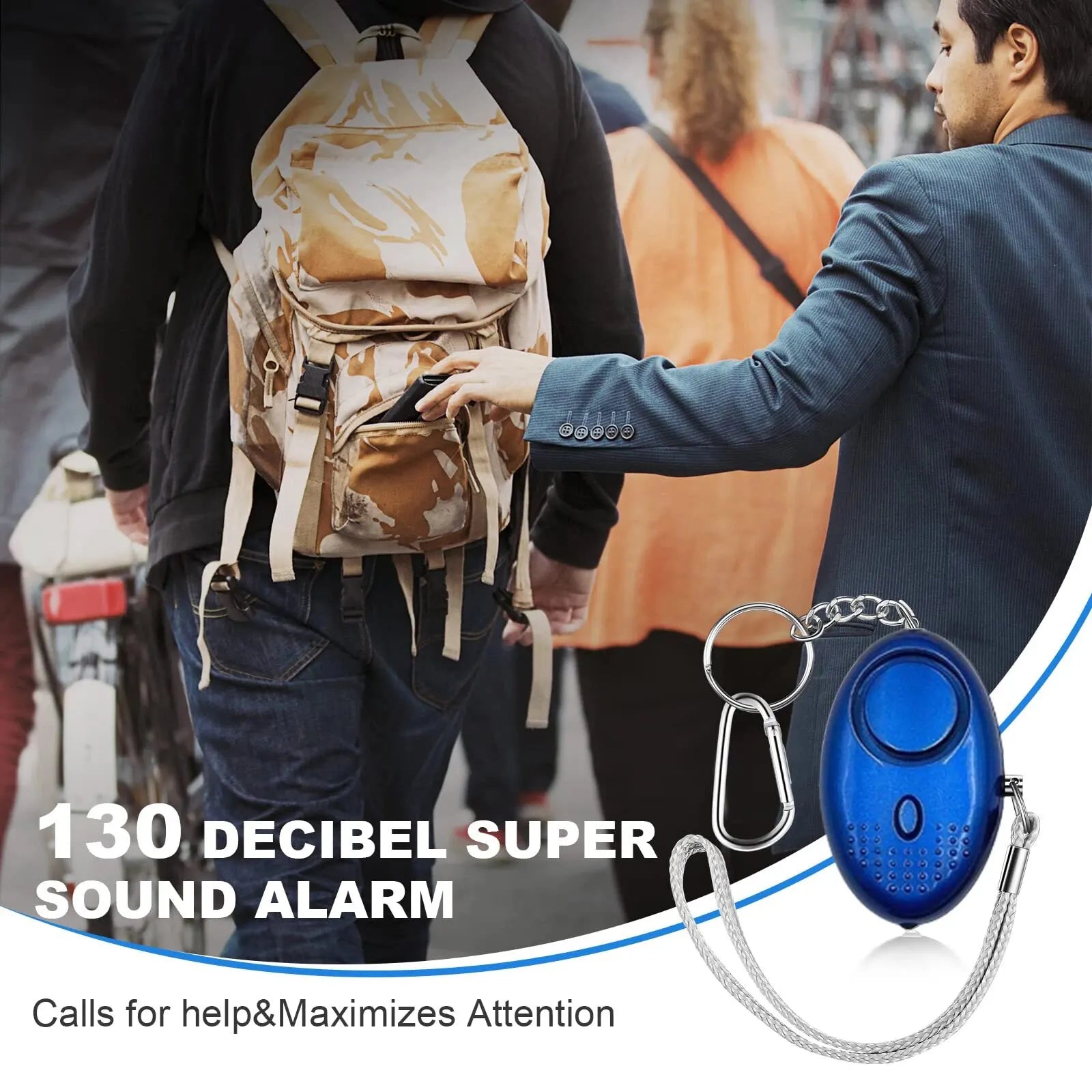 Allarme Personale di Sicurezza con Luce LED (130 dB) – SafeSound