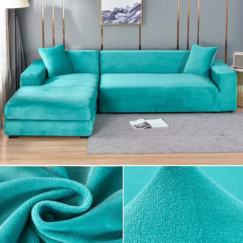Copertura per Divano in Velluto Stretch con Finitura Lussuosa – Sofina