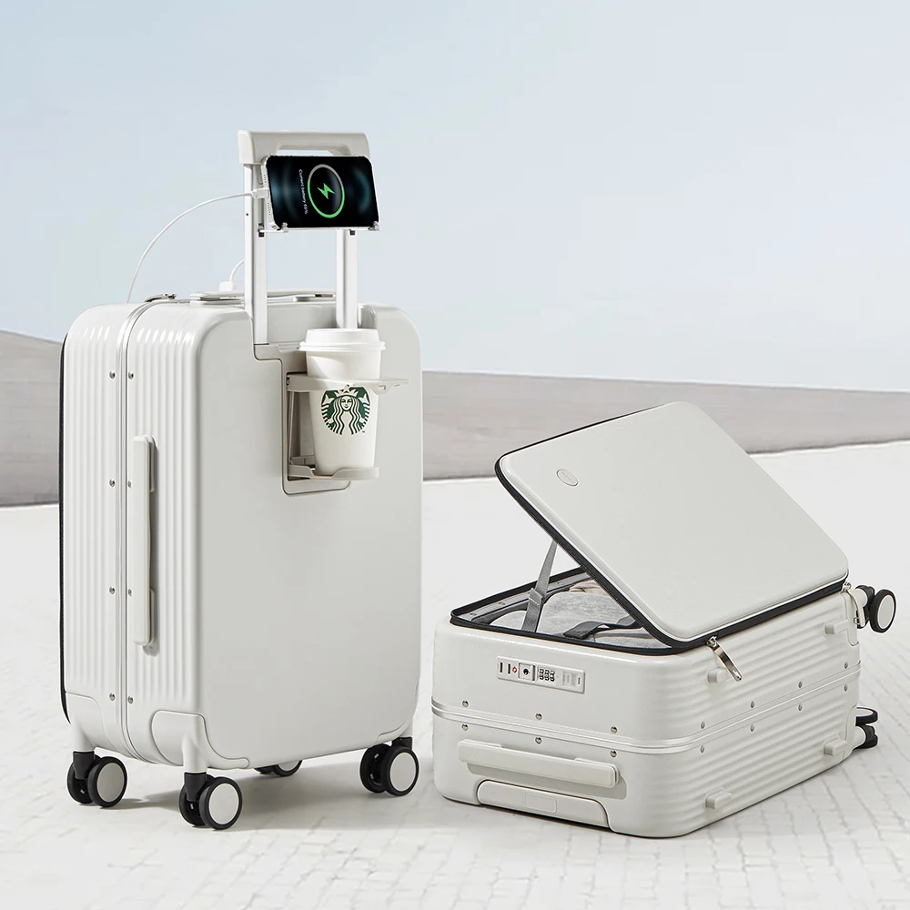 Valigia Rigida in Alluminio con Porta USB – Torino