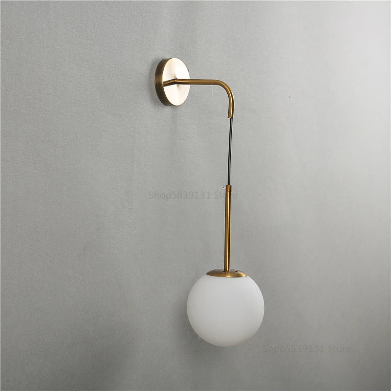 GlacioGlow Applique in Vetro Retro | Elegante lampada da comodino post-moderna per un'illuminazione ambientale calda