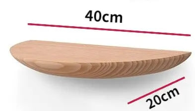WoodVogue Mensola Pendente Semicircolare | Mensola in legno premium per esposizione e stoccaggio del proiettore