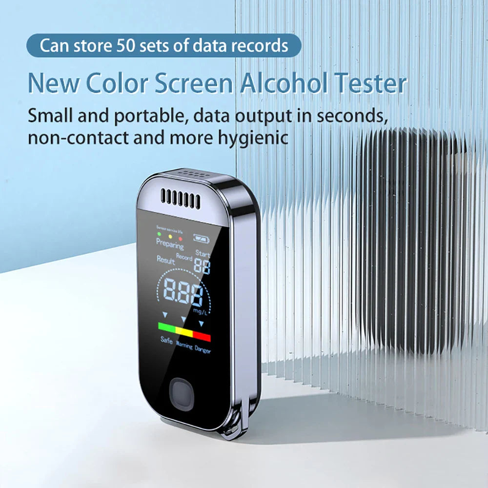 Tester di Alcol nel Respiro Digitale a Chiave – Test Professionale con Schermo LCD