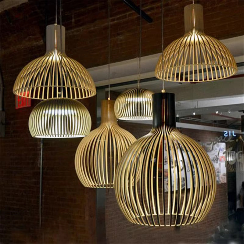 Lampada a sospensione Natura Orb – Design in legno organico per interni accoglienti