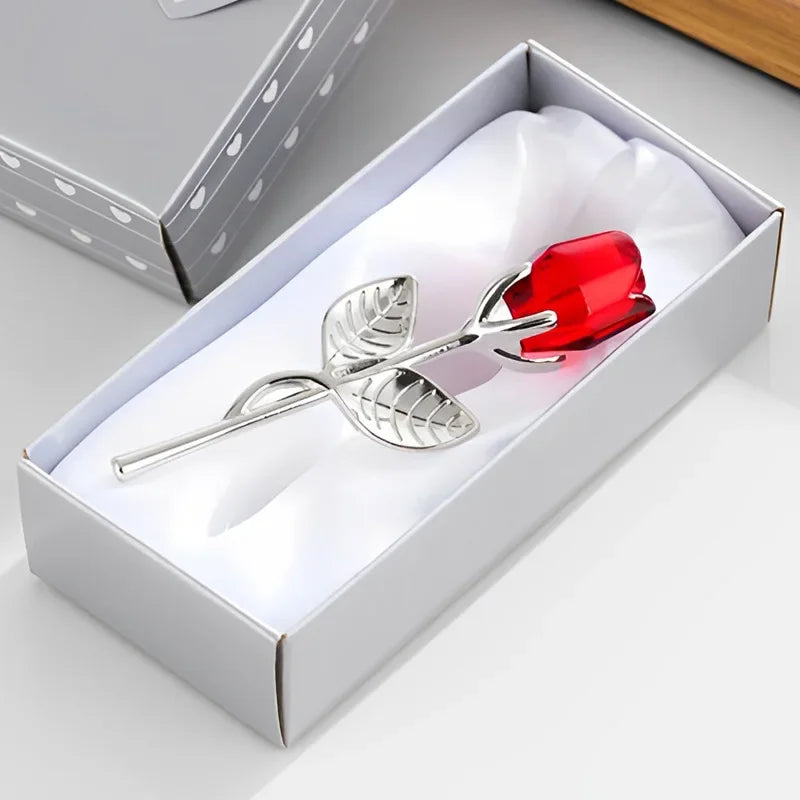 Rosa di Cristallo Raffinata – Un Bellissimo Regalo per la Festa della Mamma