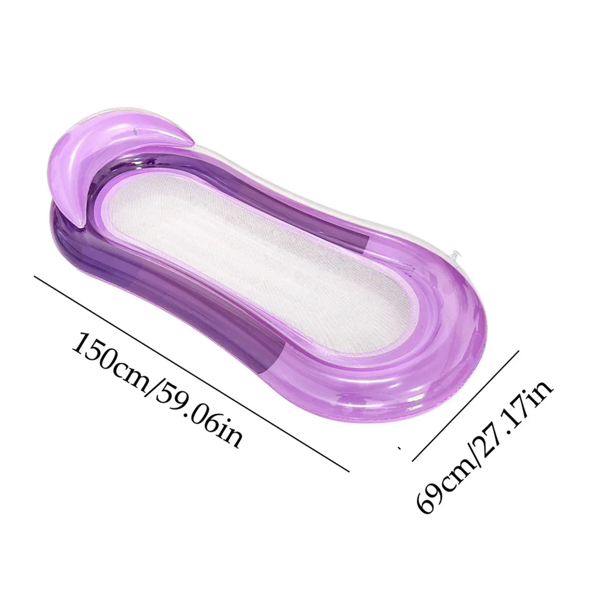 Lounge Galleggiante di Lusso Gonfiabile con Poggiatesta Elevato - Perfetto per Piscina e Spiaggia