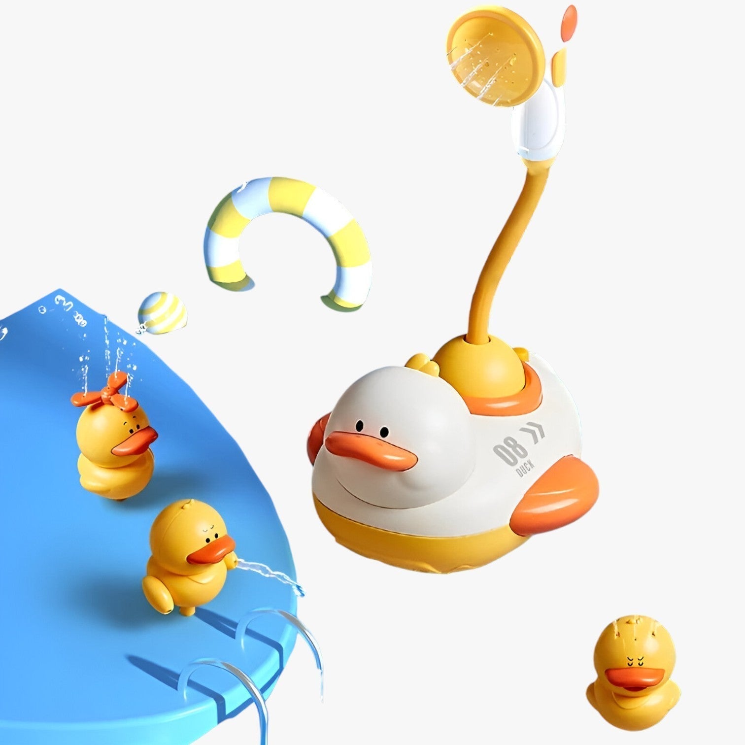 Anatra da Bagno Divertente con Fontana – Giocattolo Interattivo da Bagno per Bambini