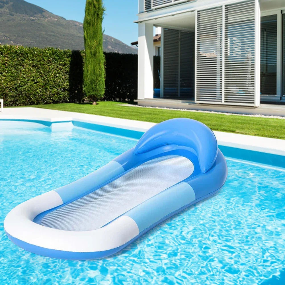 Amaca Gonfiabile di Lusso per Acqua - Letto Galleggiante Confortevole per Piscina e Spiaggia