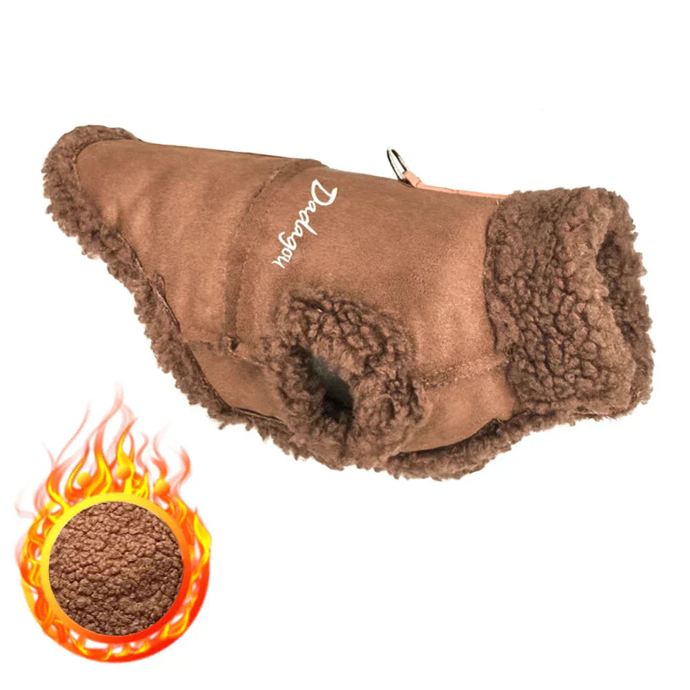 MajestiPup Cappotto Invernale di Lusso per Cani | Cappotto caldo in pile di lana di agnello per razze piccole come carlini e Yorkshire