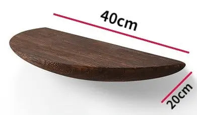 WoodVogue Mensola Pendente Semicircolare | Mensola in legno premium per esposizione e stoccaggio del proiettore