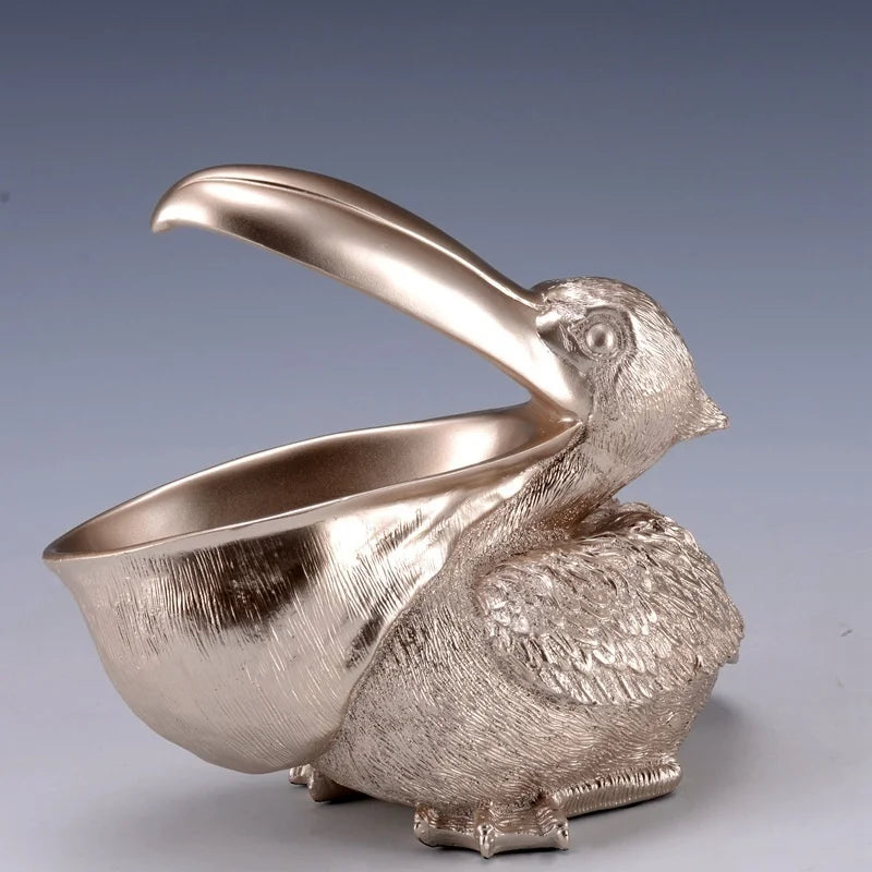 Scultura da Parete Pellicano Artisano | Decorazione di Lusso con Organizer Nascosto