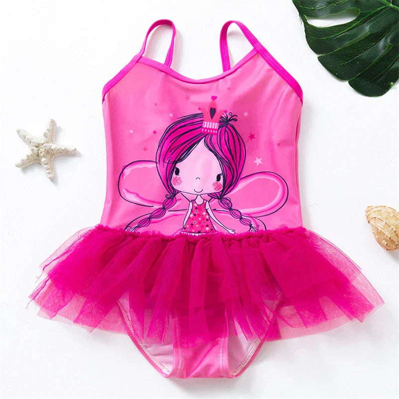 Costume da bagno per ragazze con design di sirene e unicorni – Perfetto per bambini dai 4 agli 8 anni