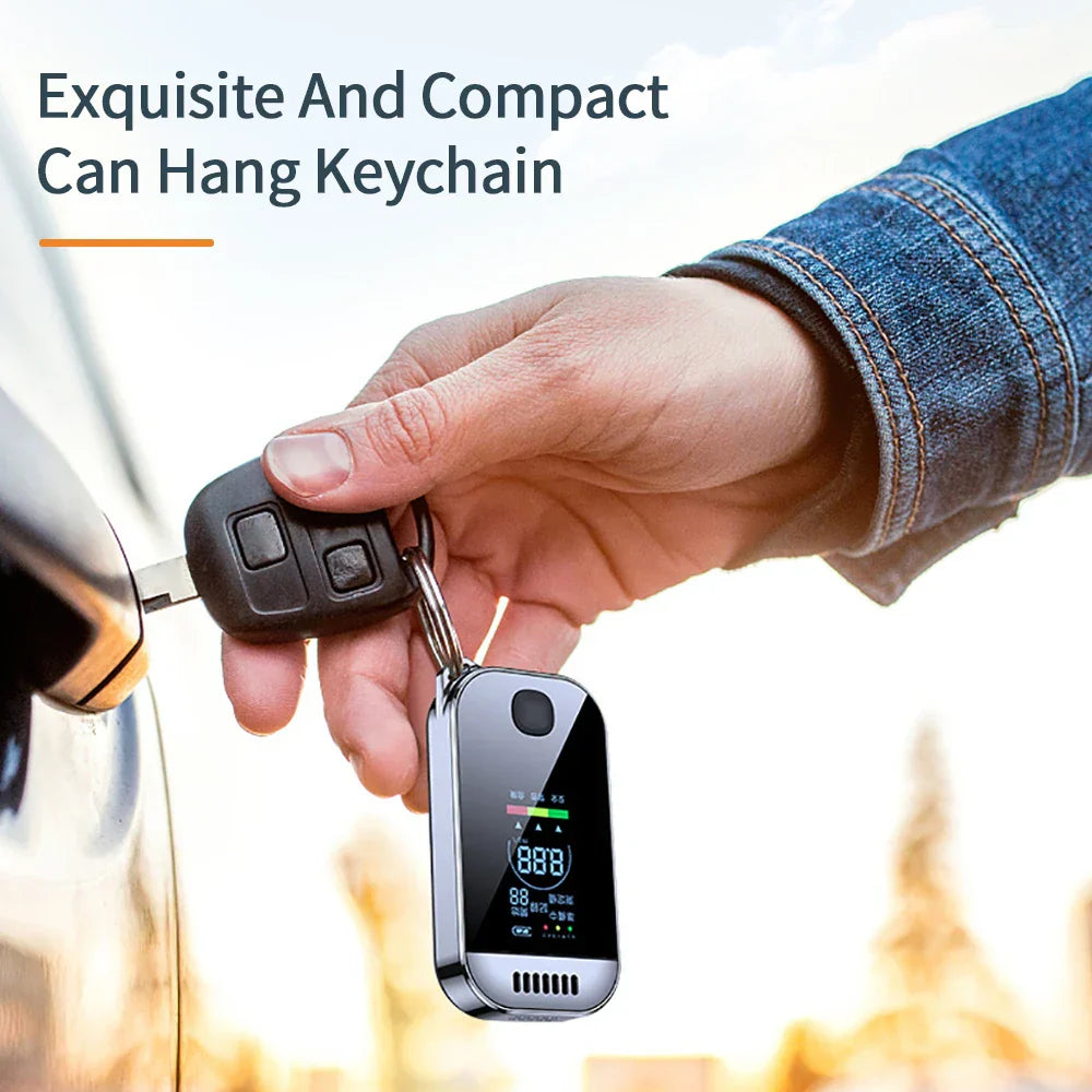 Tester di Alcol nel Respiro Digitale a Chiave – Test Professionale con Schermo LCD