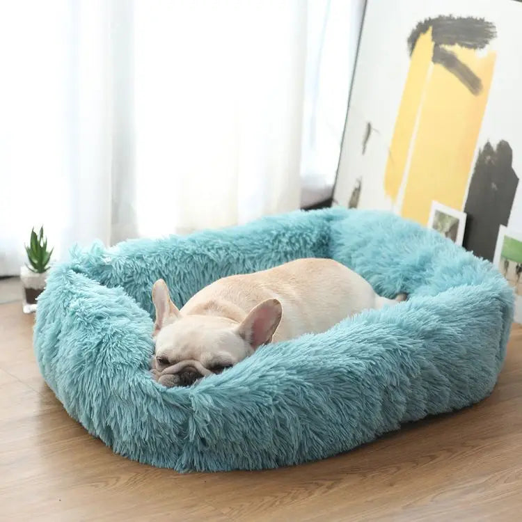 FurHaven Deluxe Dog Lounger | Letto per animali domestici lungo in peluche, lavabile per cani e gatti