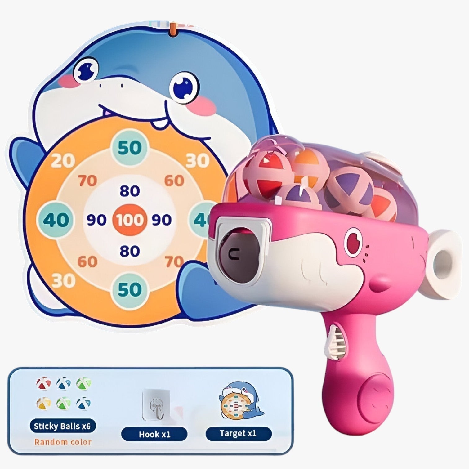 Set di Palline Appiccicose Balena – Divertimento Sicuro per Bambini al Chiuso e all'Aperto