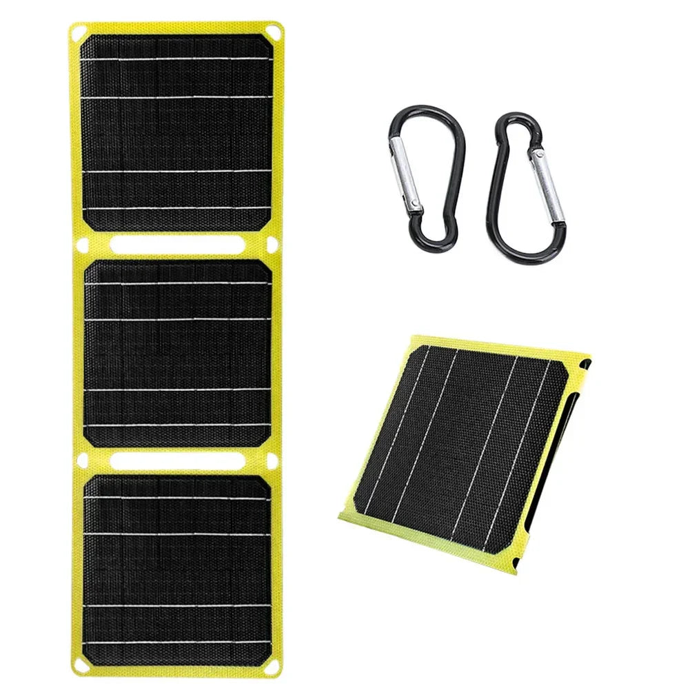 SolarLux RadiantFold Caricabatterie Portatile | Caricabatterie solare pieghevole ad alta efficienza per energia in movimento