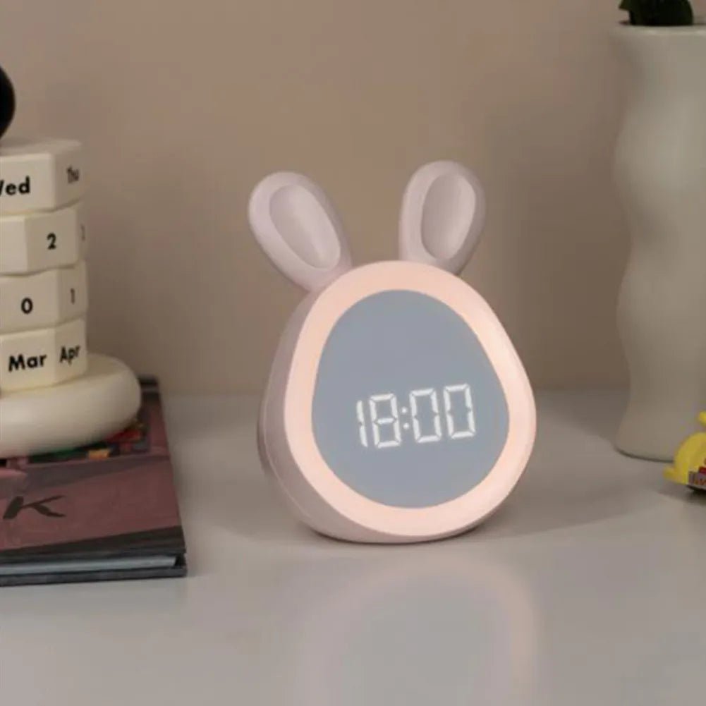Sveglia per bambini a forma di coniglio con luce notturna LED - BunniGlow
