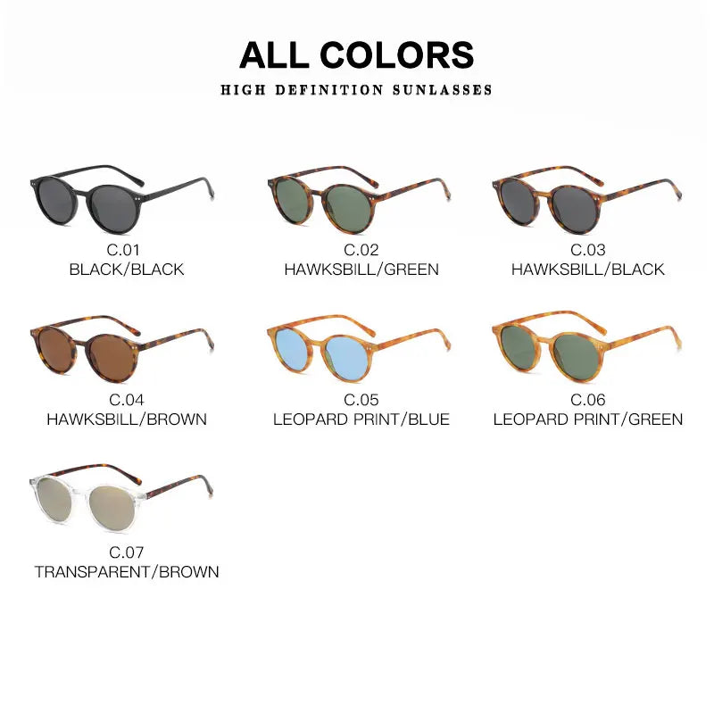 Occhiali da sole rotondi retro polarizzati - SunnyStyle Estate 2025