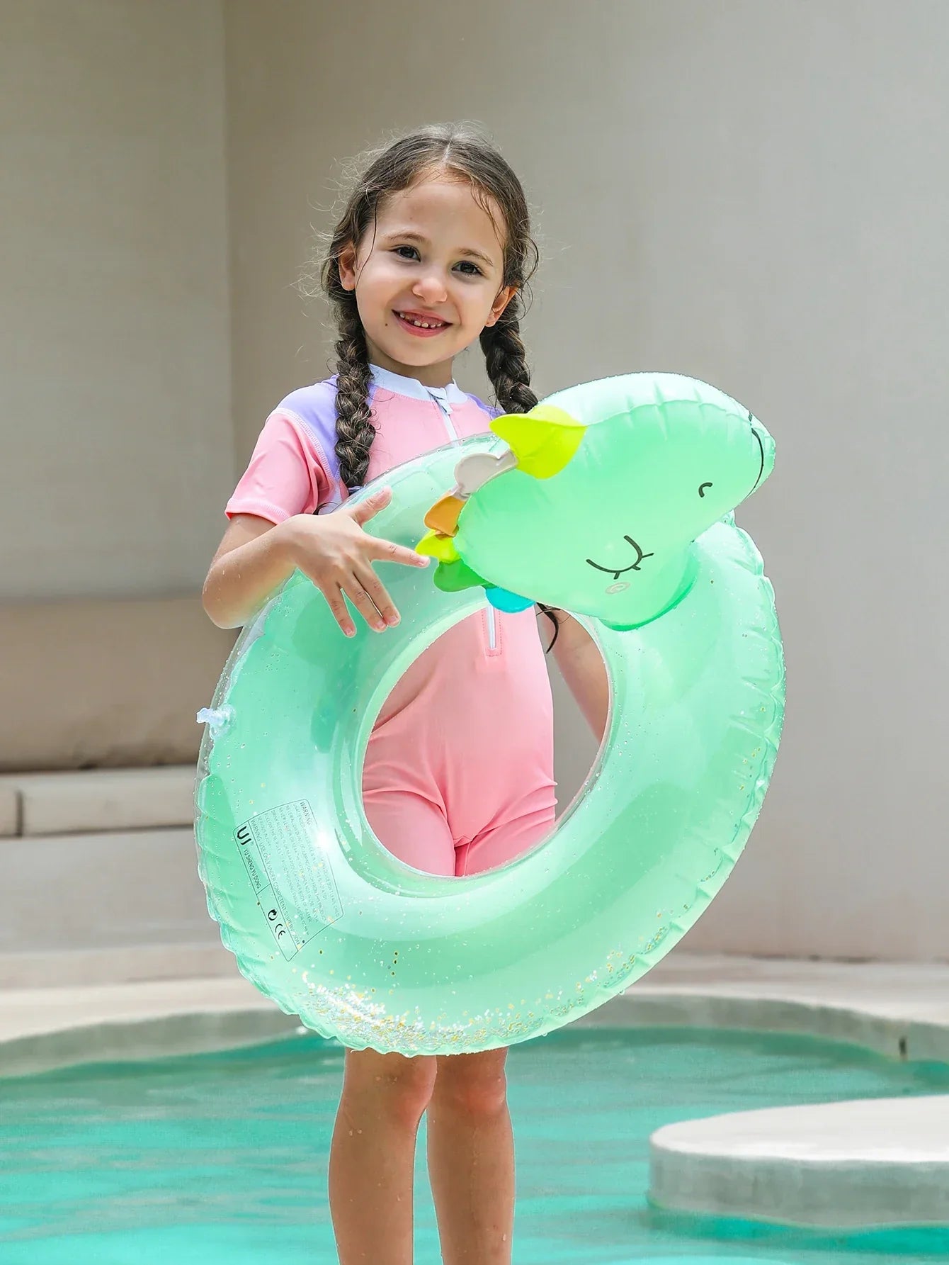 Anello Gonfiabile per Bambini – Anello a Forma di Dino per Divertimento Estivo e Attività in Piscina