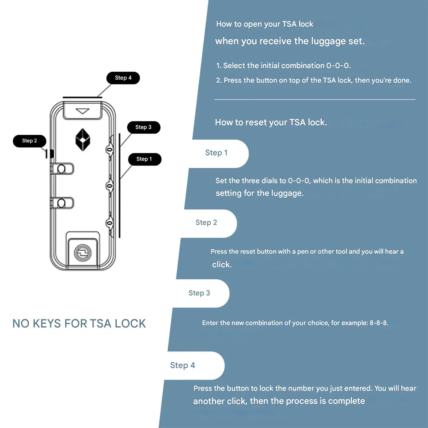 Set di Valigie Rigide in ABS Blu a 3 Pezzi – Belgrado