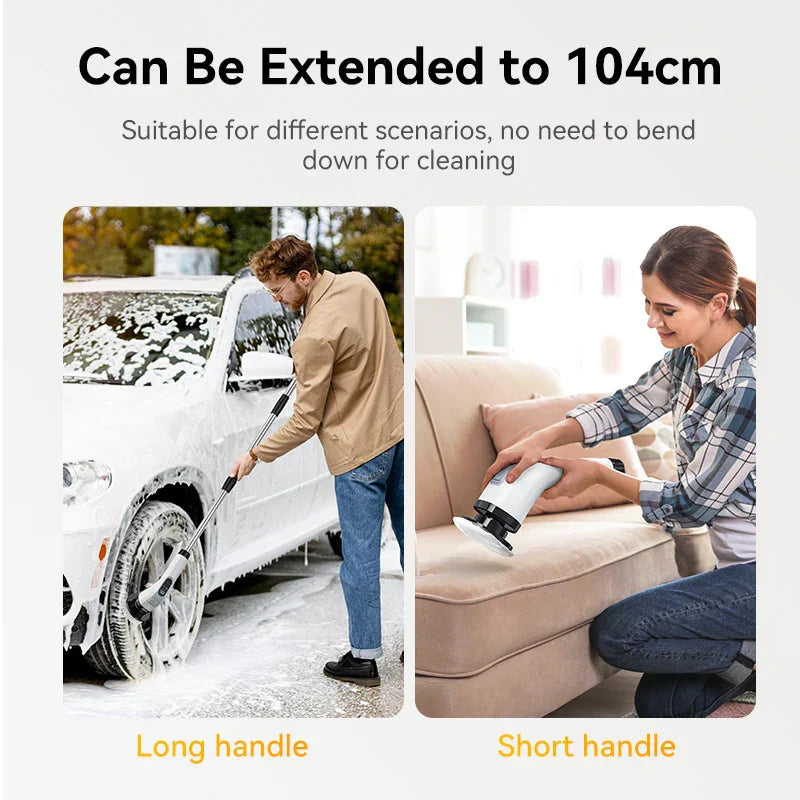 Spazzola Elettrica Senza Fili per Pulizia con 7 Accessori - SpinClean