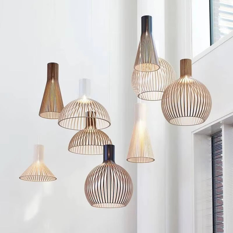 Lampada a sospensione Natura Orb – Design in legno organico per interni accoglienti