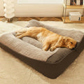 HUGBED – Grand couchage pour chiens résistant aux rayures avec support orthopédique pour la colonne vertébrale