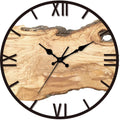 Silent wall clock in acrylic and wood